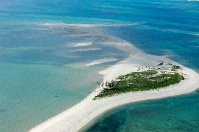 Aerial View of Tropical Island