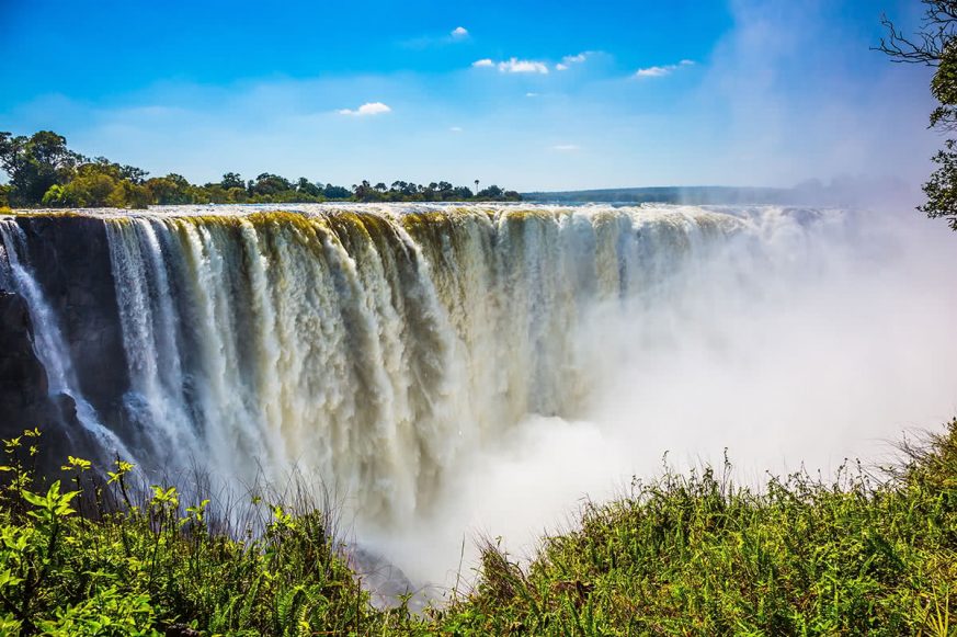 Victoria Falls on the Zambezi River in South Africa