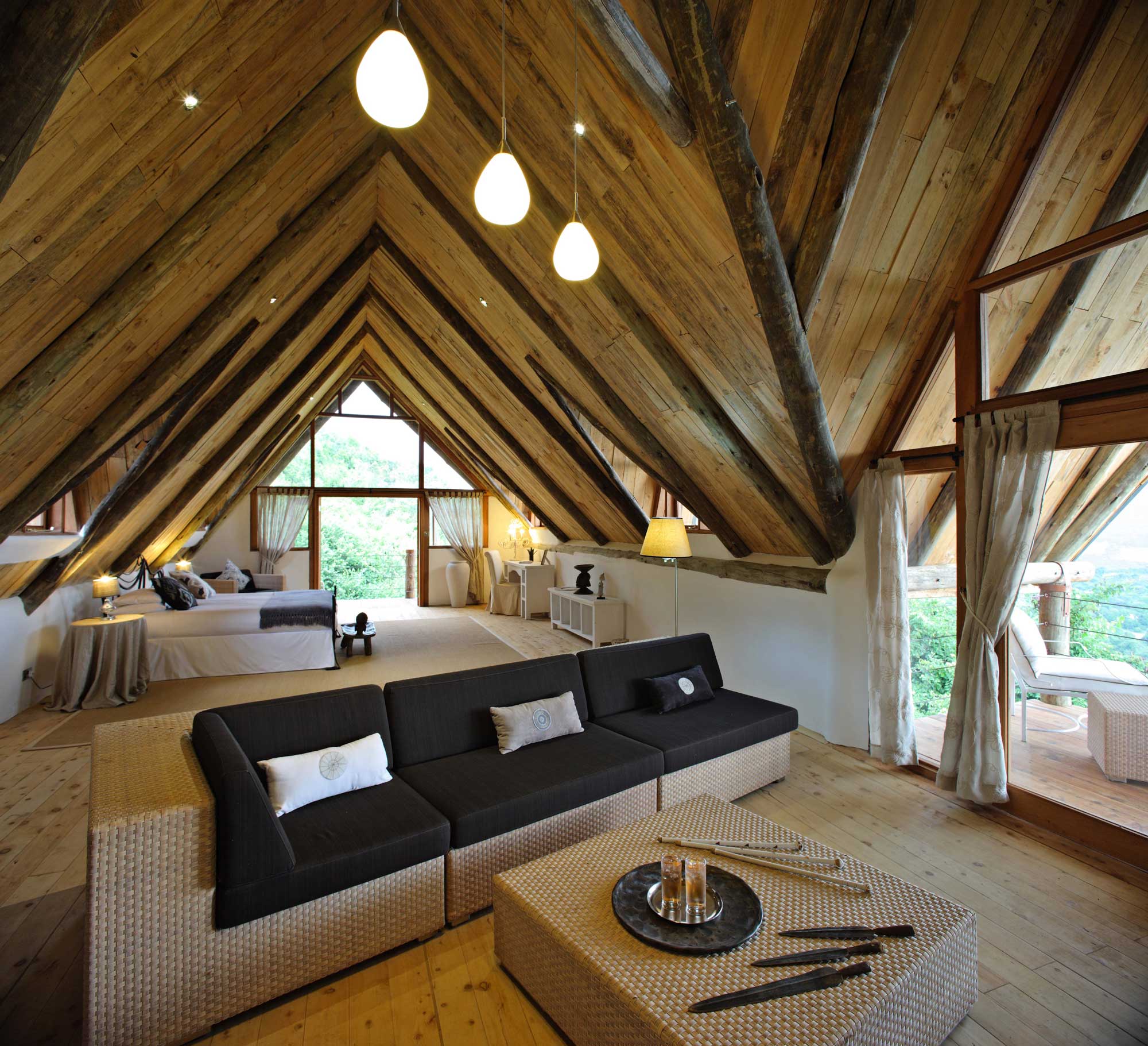 The master bedroom of a private villa at Cottars 1920s Camp.