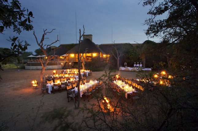 Kapama River bed dinner Kapama River bed dinner