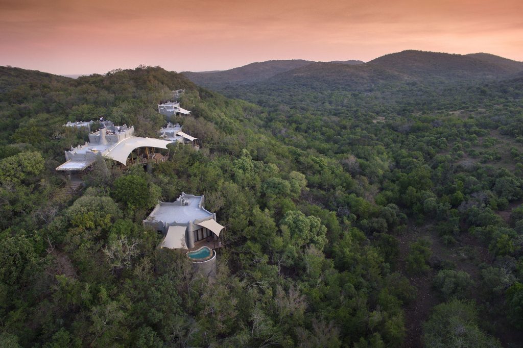 Phinda Rock Lodge in the south of Phinda Private Game Reserve, South Africa.