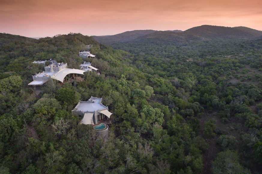 Phinda Rock Lodge in the south of Phinda Private Game Reserve, South Africa.