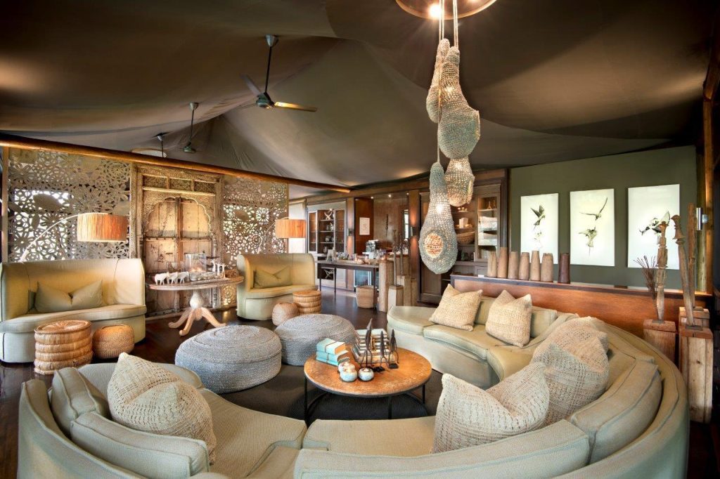 The guest area of Ngala Tented Camp