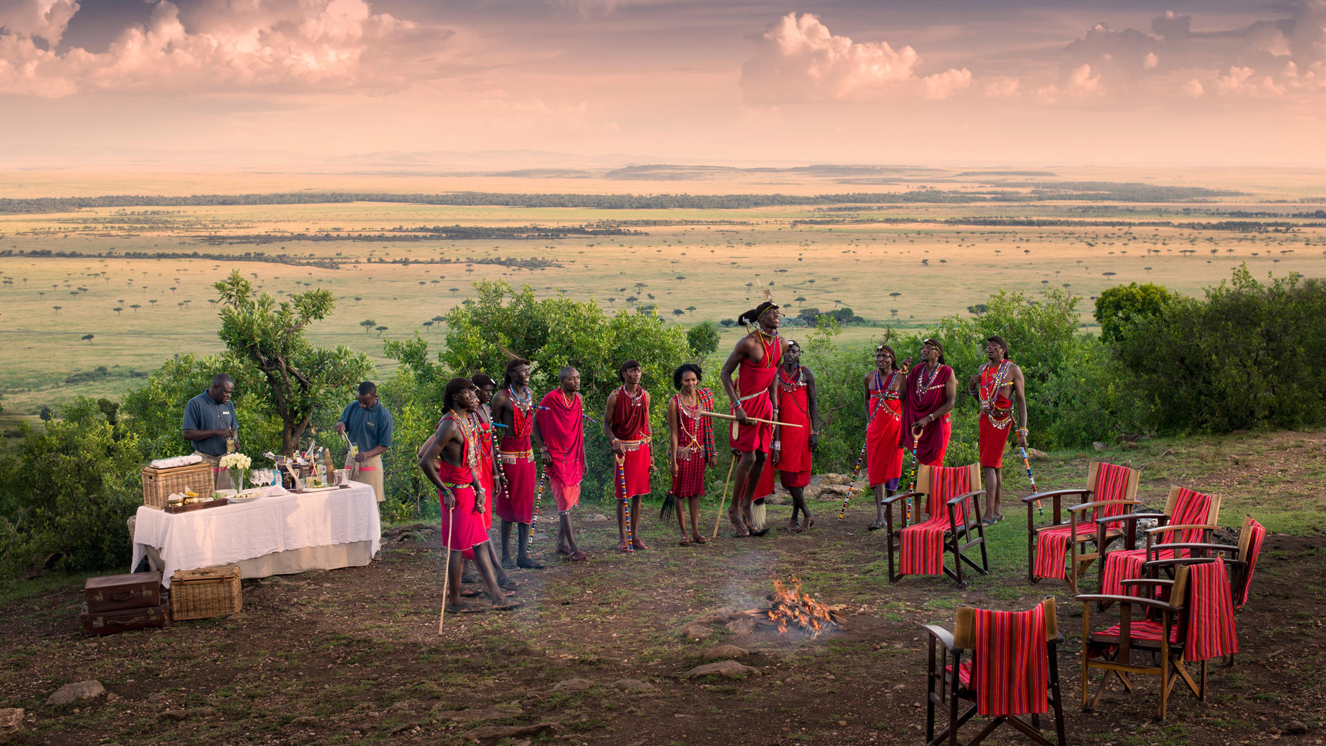 A group of Maasai people