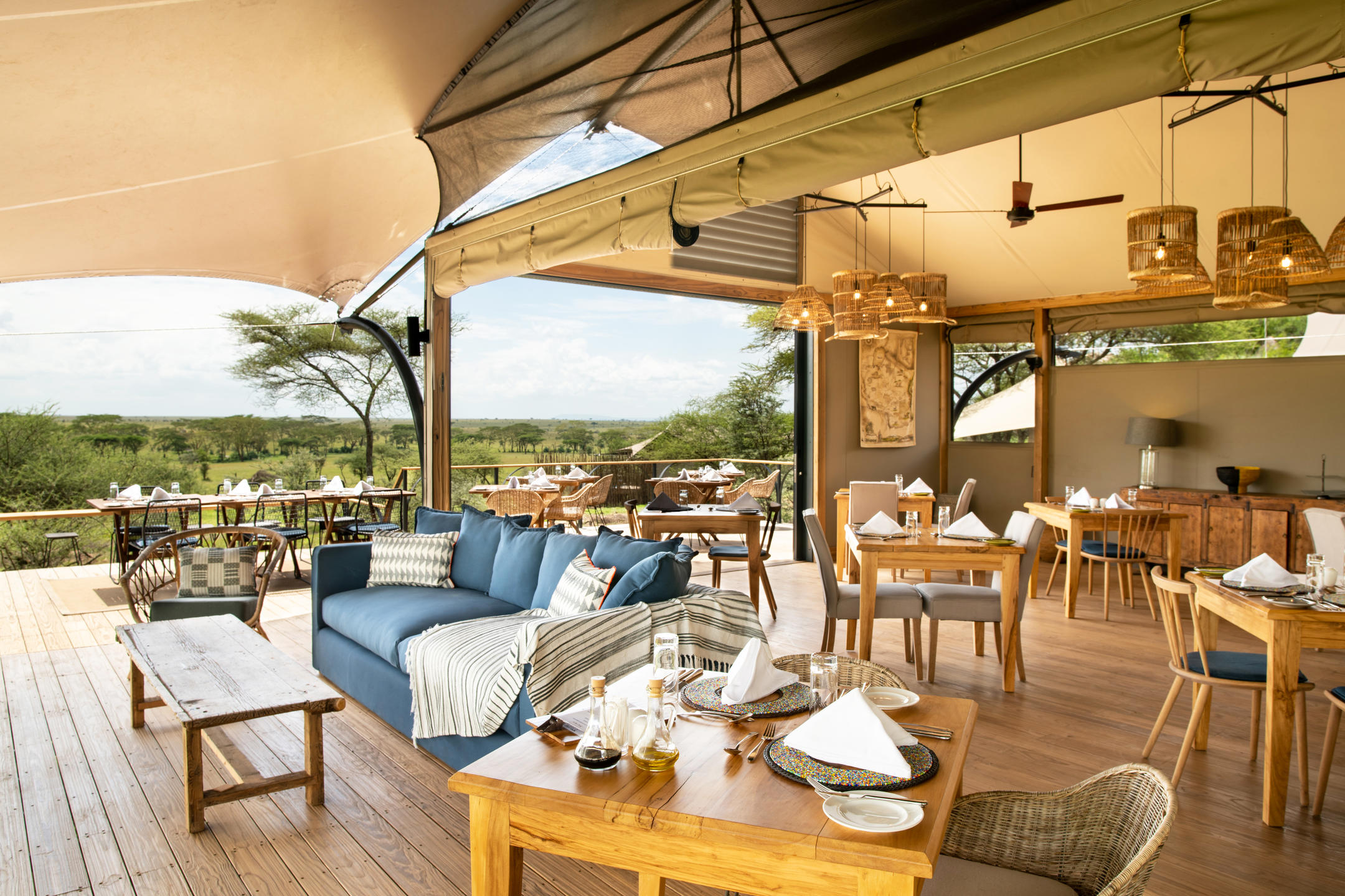 A view of the dining area at the Lemala Nanyukie Lodge