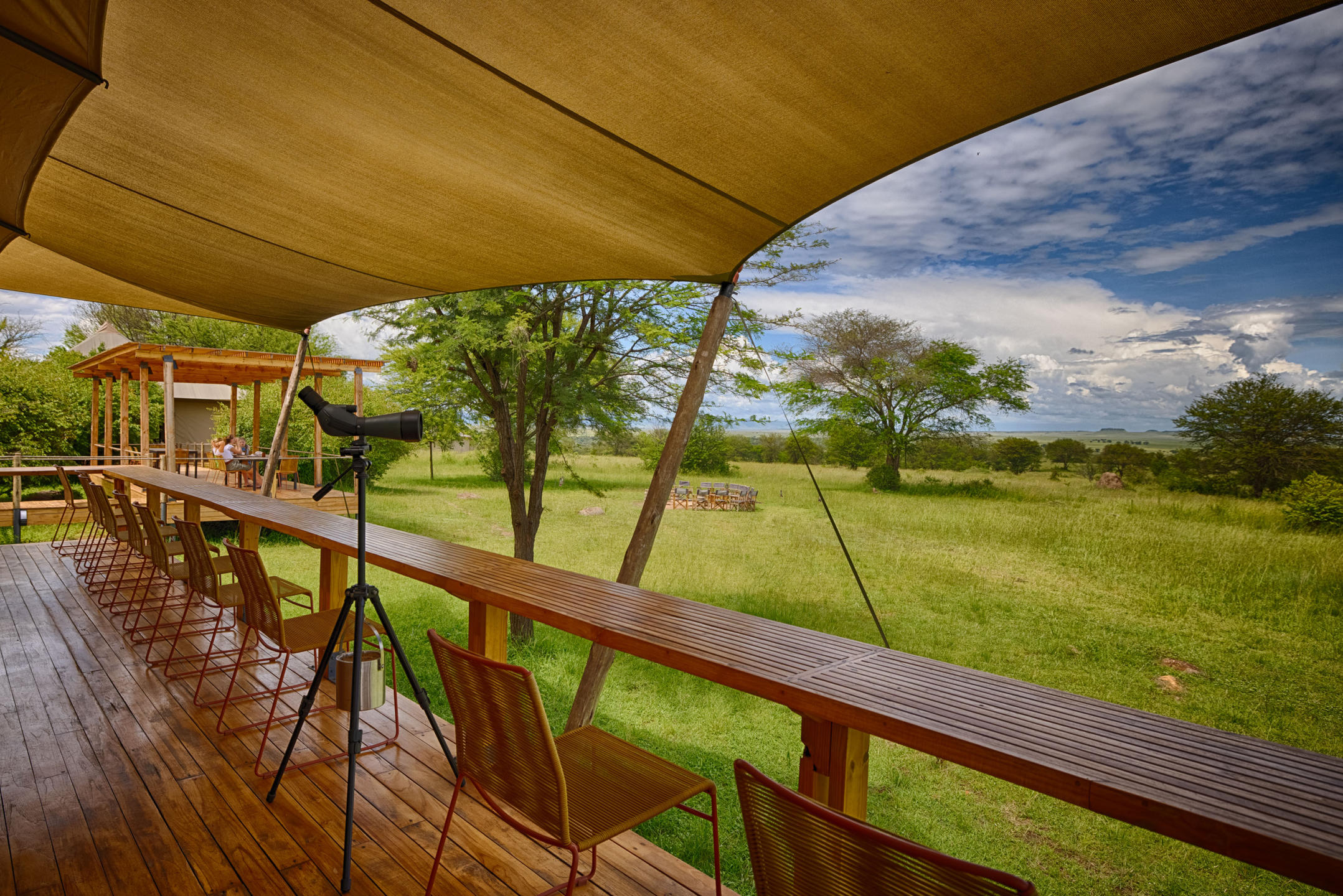 A view from the deck of the Asilia Sayari Camp viewing area