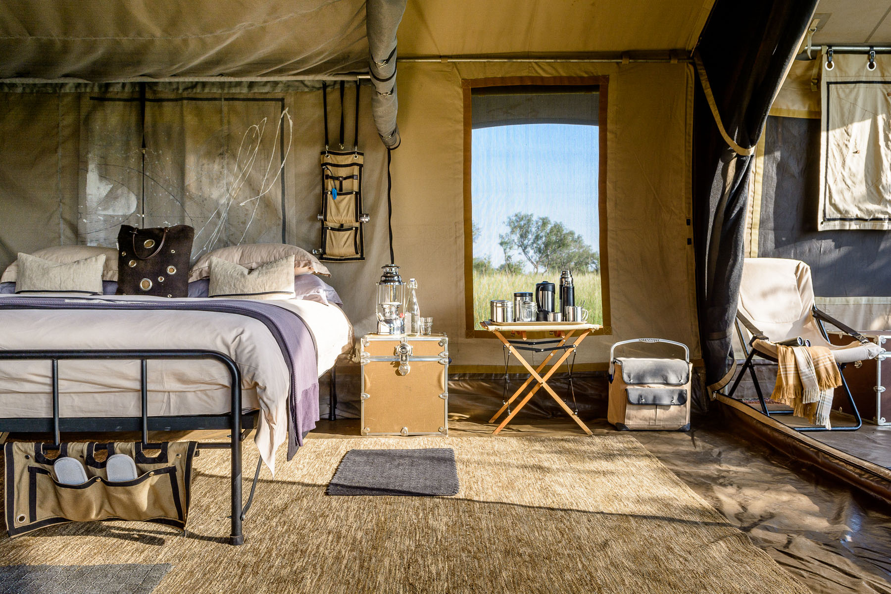 An example of the accommodations at the Singita Explore Lodge