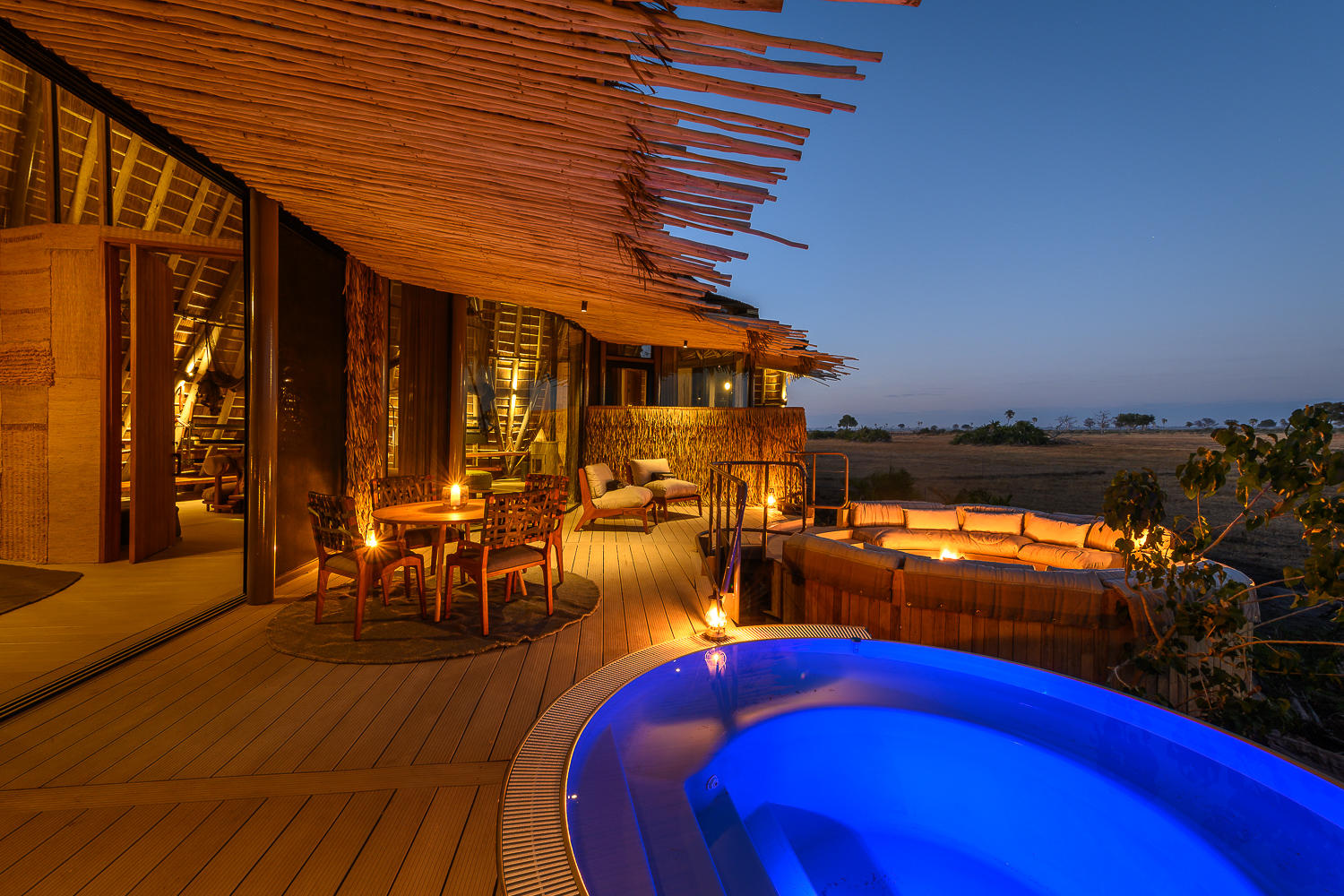 One of the pools available to guests when staying at a villa at Wilderness Jao Camp