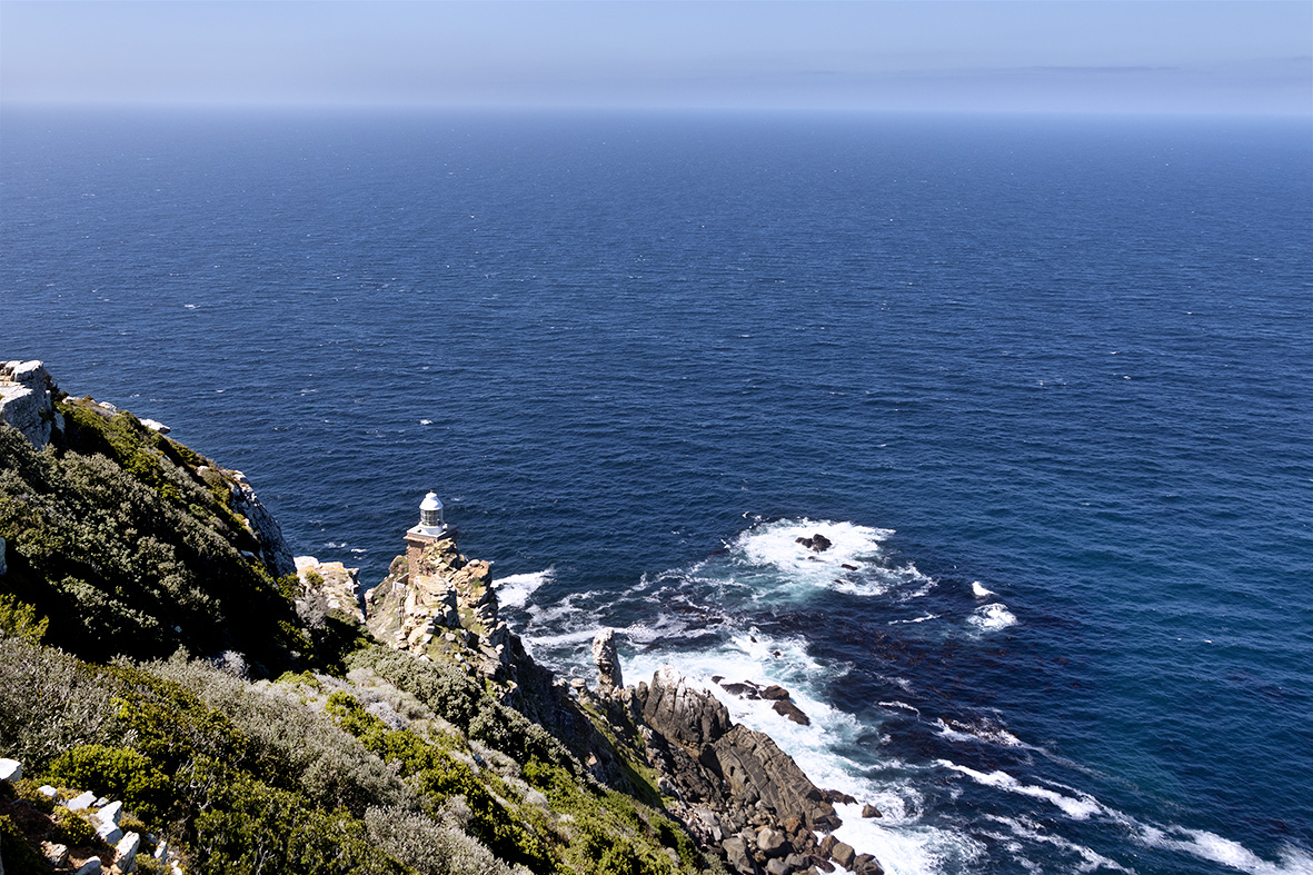 Also known as the Cape of Storms, the point of Cape of Good Hope, South Africa.