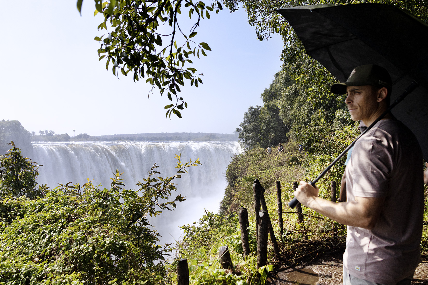 Co-founder, Kyle Green, viewing Victoria Falls in Zimbabwe