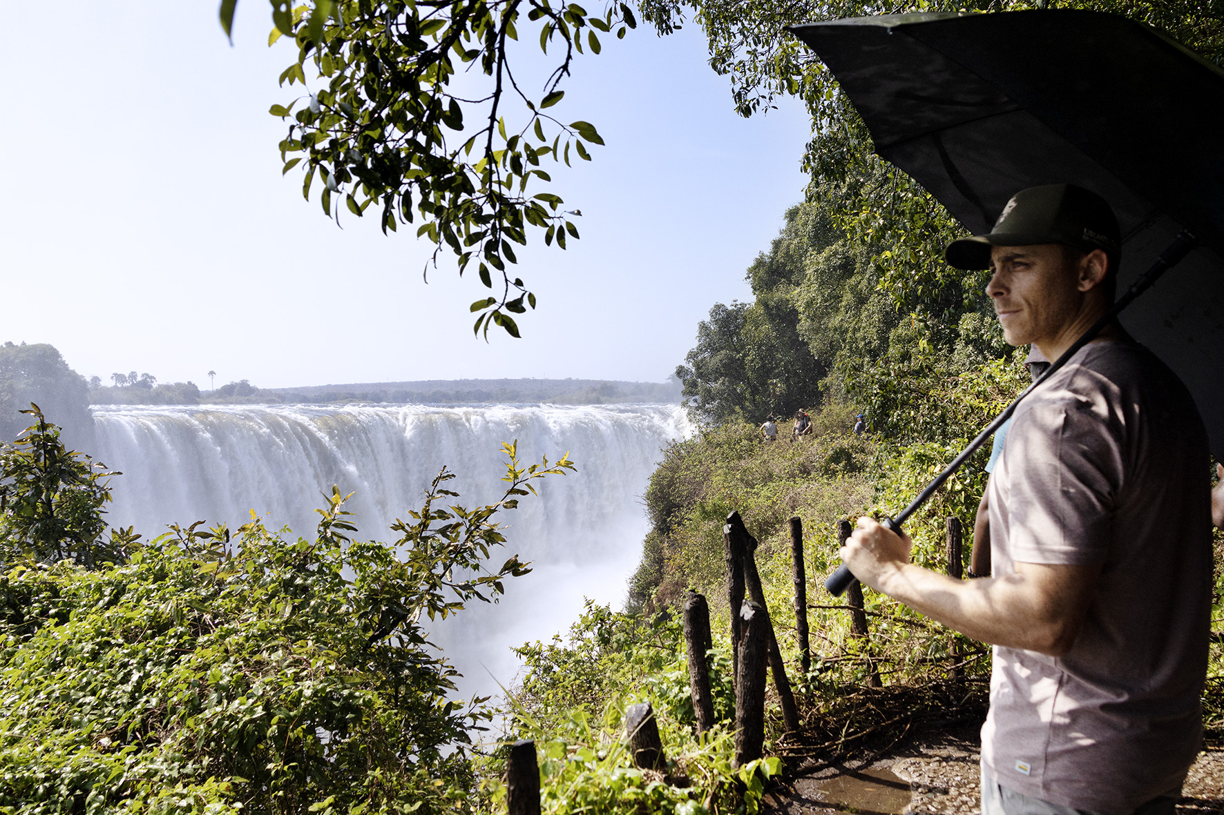 victoria_falls_tour_003_lr Co-founder, Kyle Green, viewing Victoria Falls in Zimbabwe