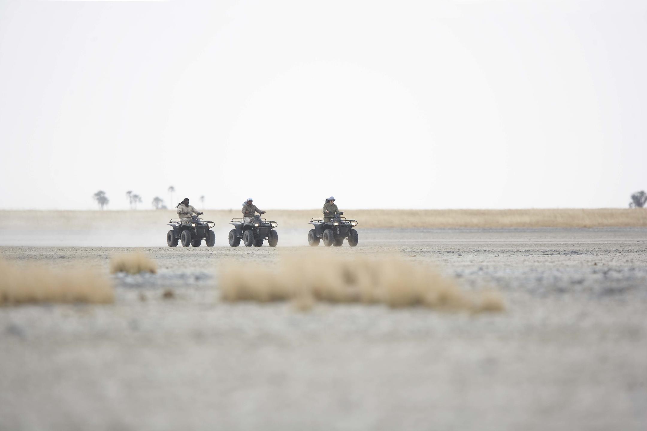 Jack's Camp, quad biking, Kalahari Desert, Botswana