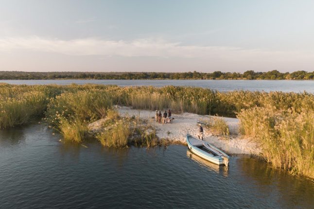 Sandbar experience at at Tongabezi Lodge, Mosi-Oa-Tunya National Park, Zambia
