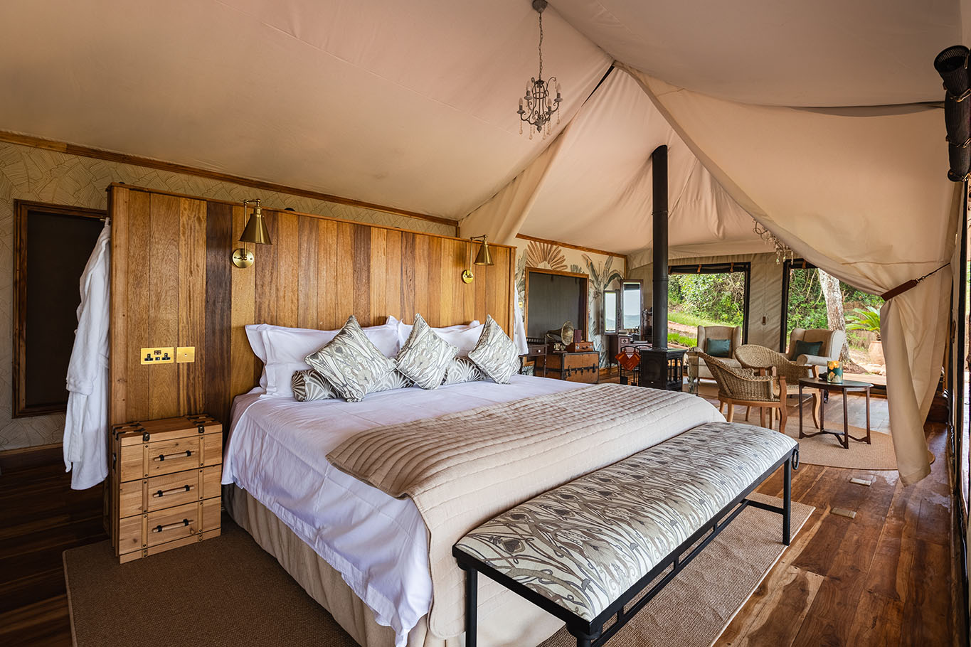 Honeymoon room at Cottar's 1920s, Greater Masai Mara, Kenya