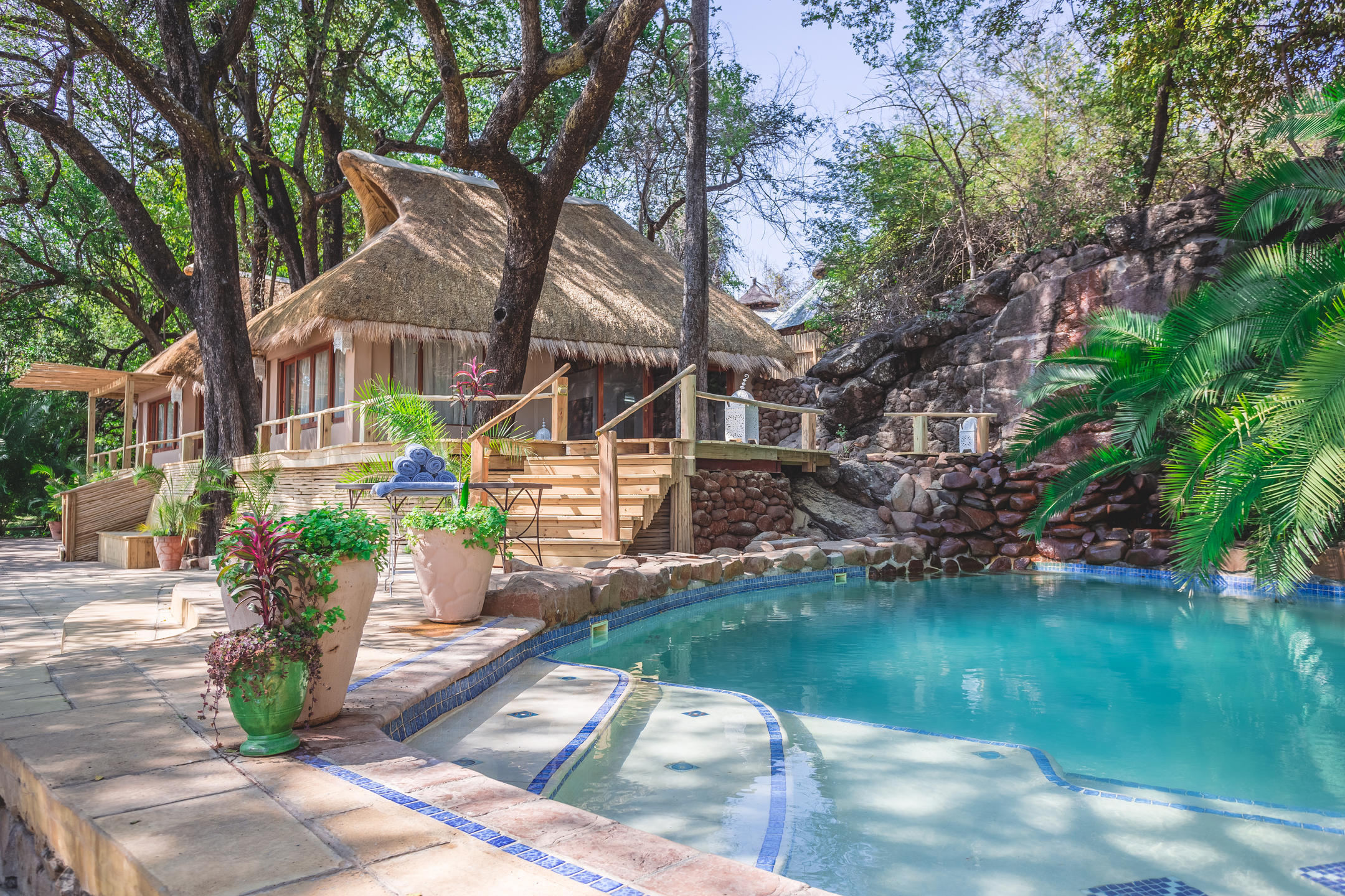 Rock pool at Tongabezi Lodge, Mosi-Oa-Tunya National Park, Zambia