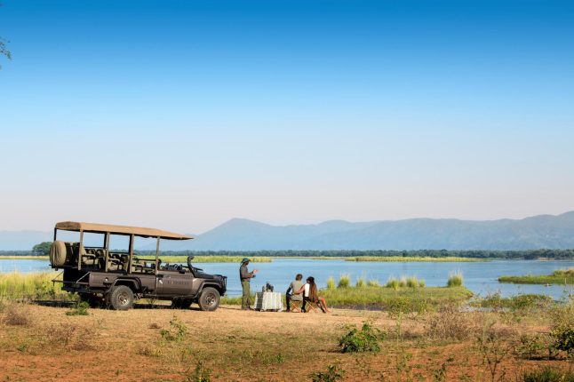 Drink stop at Africa Bush Camps Lolebezi, Lower Zambezi National Park, Zambia