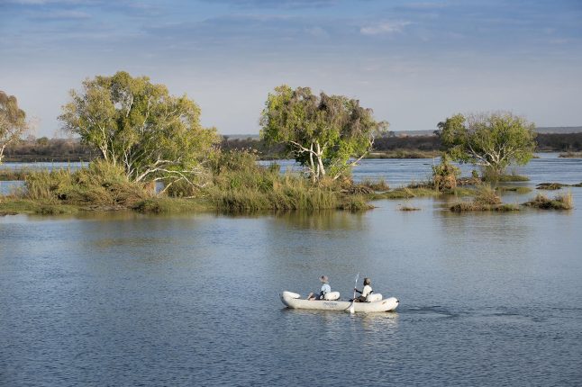 Canoeing at Thorntree River Lodge, Mosi-Oa-Tunya National Park, Zambia