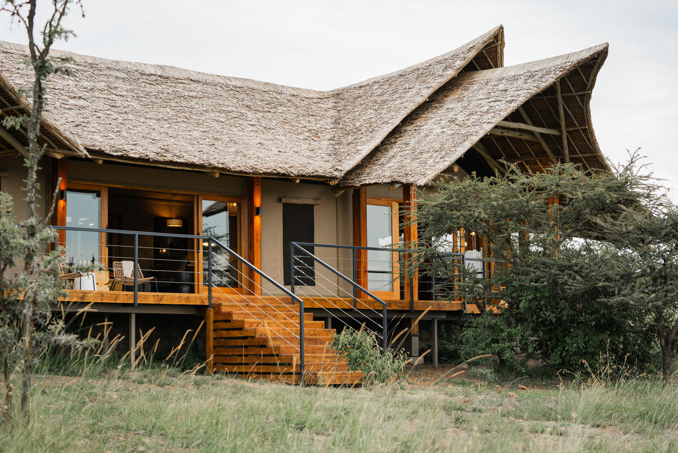 Family tent exterior Naboisho Camp, Masai Mara, Kenya