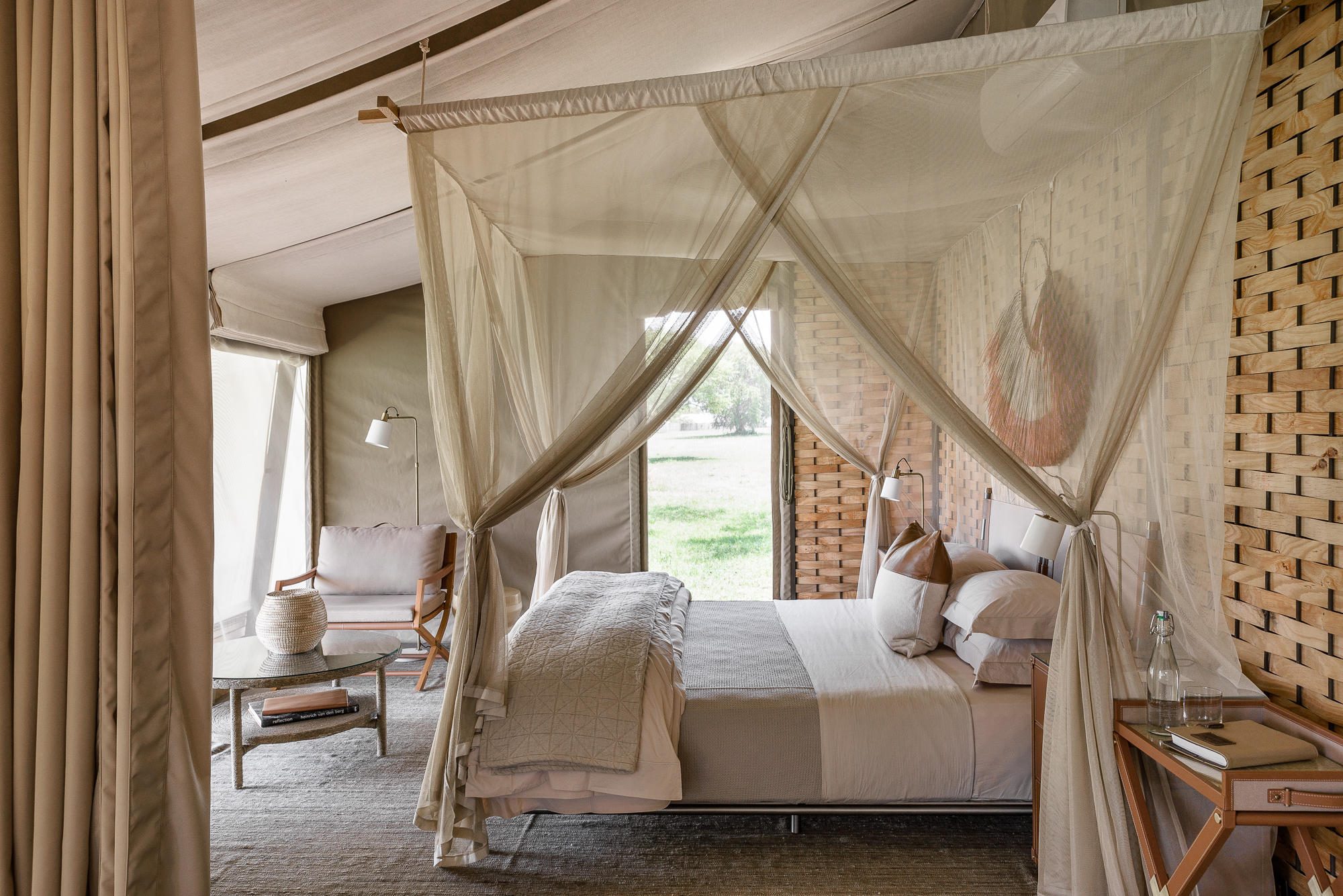 Singita Sabora Tented Camp Bedroom in Suite