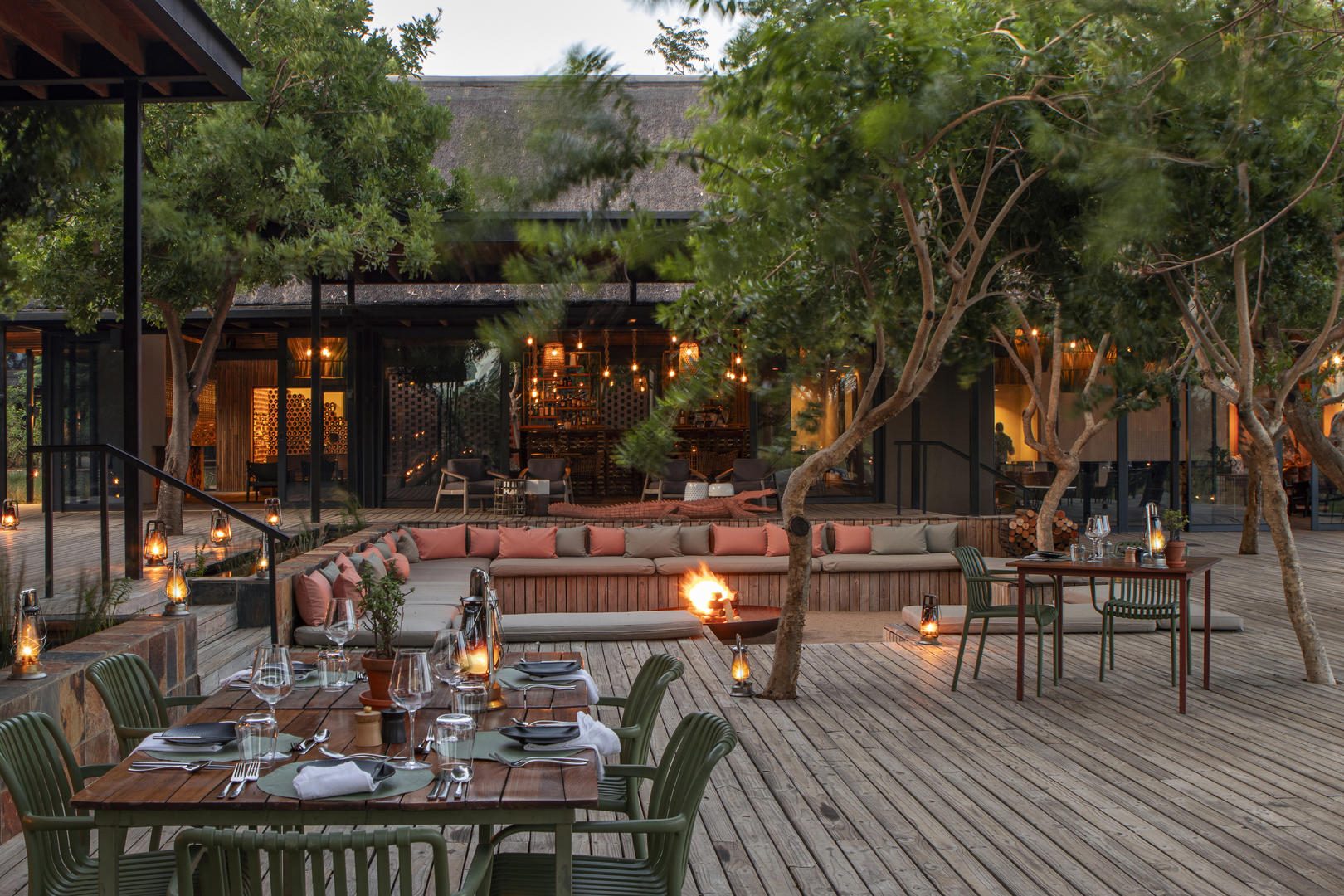 Lion Sands River Lodge Fire Deck 1
