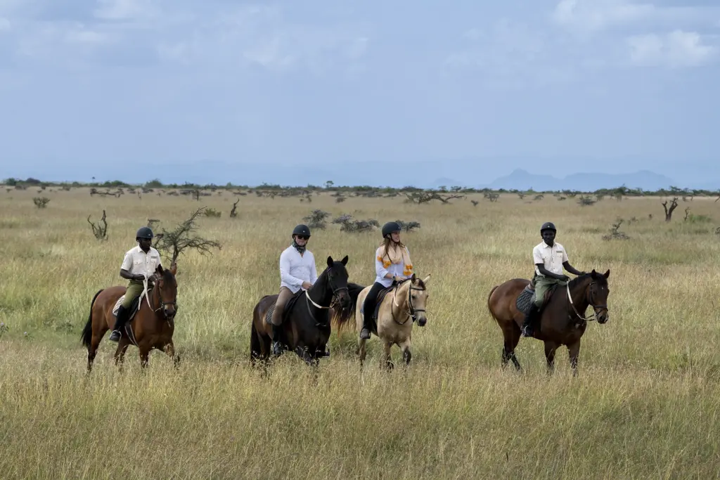 A horse riding safari at andBeyond Suyian Lodge, Laikipia Plateau, Kenya 