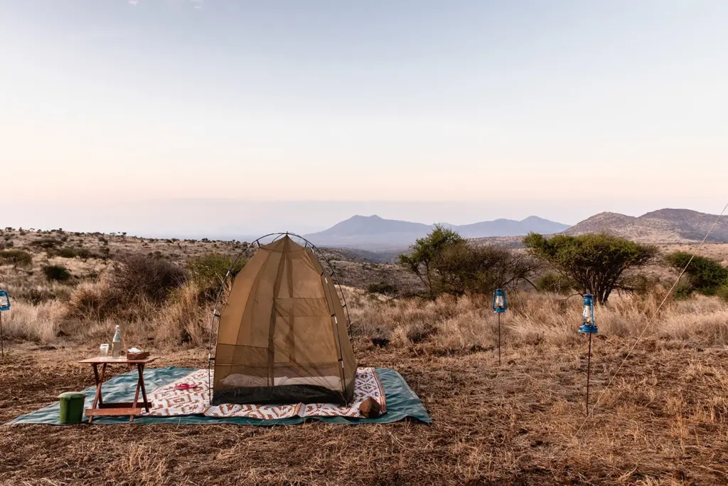 Fly camping experience at Lewa Wilderness, Laikipia Plateau, Kenya
